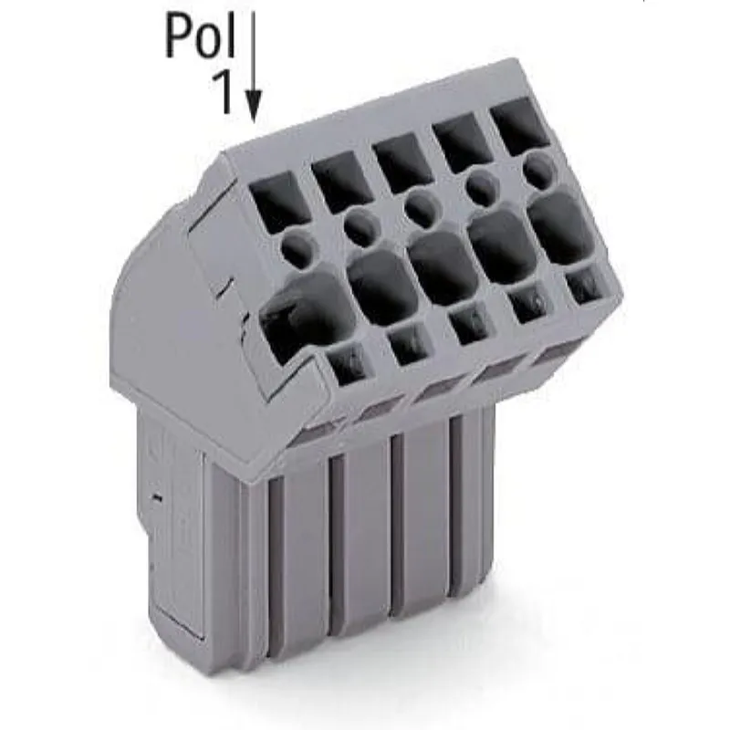 WAGO 1-Leiter Federleiste, abgewinkelt CAGE CLAMP® 4 mm? grau 769-112/022-000