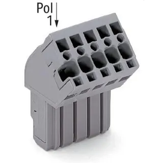 WAGO 1-Leiter Federleiste, abgewinkelt CAGE CLAMP® 4 mm? grau 769-112/022-000