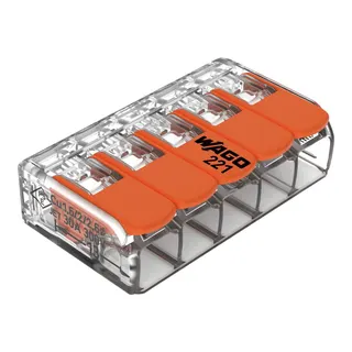 WAGO Klemme 221-615 5 Leiter 6qmm transparent