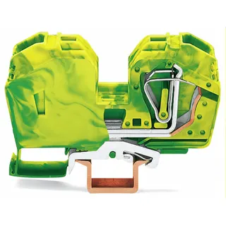 WAGO 2-Leiter-Schutzleiterklemme 25 mm? mit integrierter Abschlussplatte grün-gelb 285-637/999-950