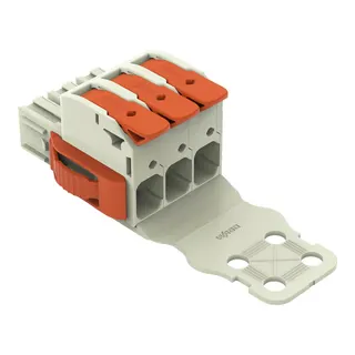 WAGO 1-Leiter-Federleiste Hebel Push-in CAGE CLAMP® lichtgrau 832-1103/313-000