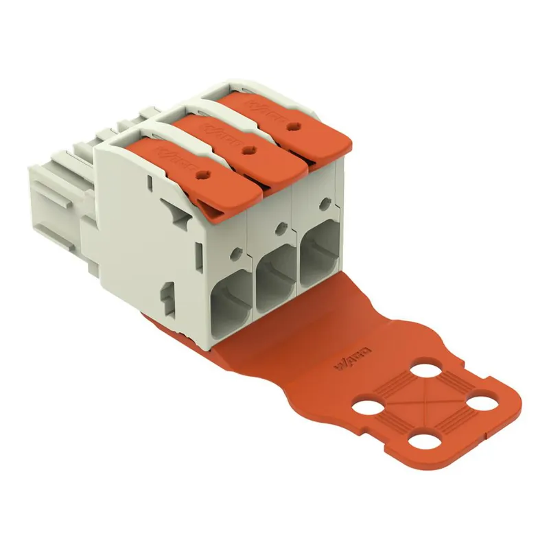 WAGO 1-Leiter-Federleiste Hebel Push-in CAGE CLAMP® lichtgrau 832-1103/343-000