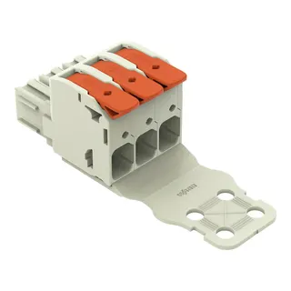 WAGO 1-Leiter-Federleiste Hebel Push-in CAGE CLAMP® lichtgrau 832-1103/333-000