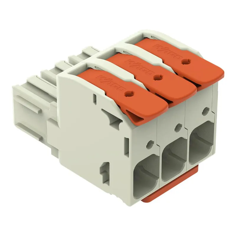 WAGO 1-Leiter-Federleiste Hebel Push-in CAGE CLAMP® lichtgrau 832-1103/323-000