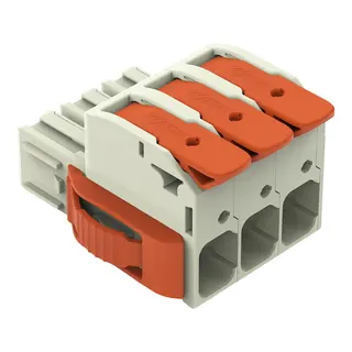 WAGO 1-Leiter-Federleiste Hebel Push-in CAGE CLAMP® lichtgrau 832-1103/037-000