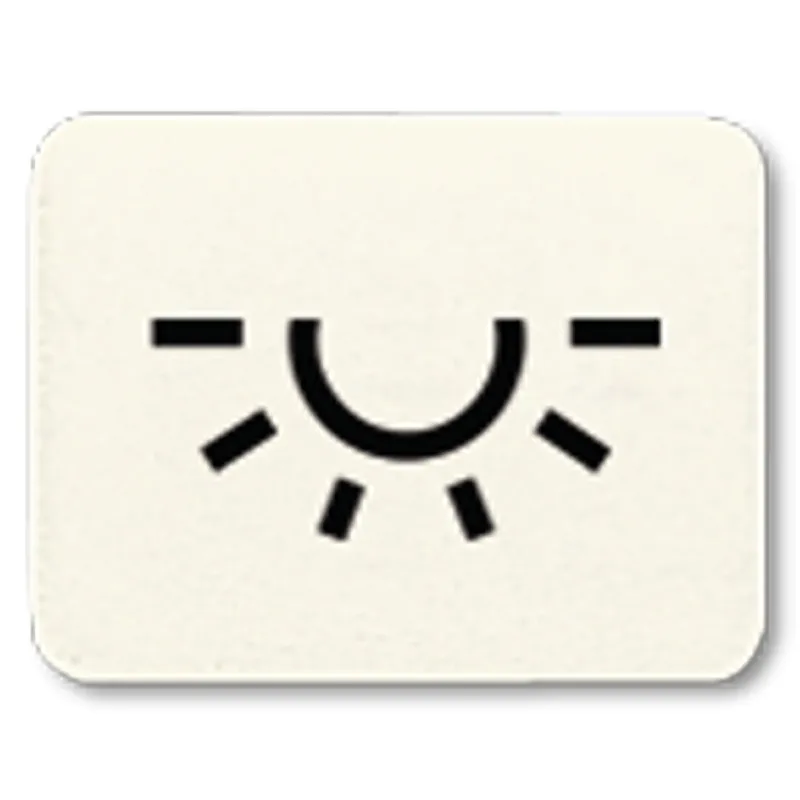 Jung Kalotte mit Symbol, lichtundurchlässig, weiß, Symbol Licht 33L
