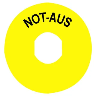 Schneider Electric Not-Aus Schild D60mm NOT-HALT/Logo ISO13850 ZBY9230T