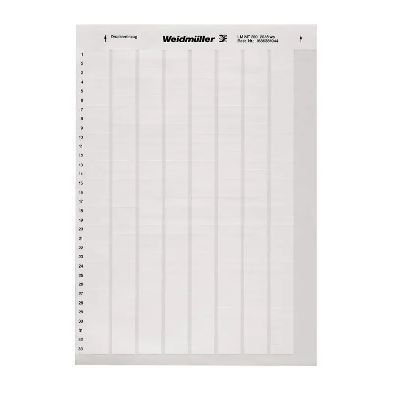 Weidmüller Gerätemarkierung LM MT300 20/8 WS 1686381044