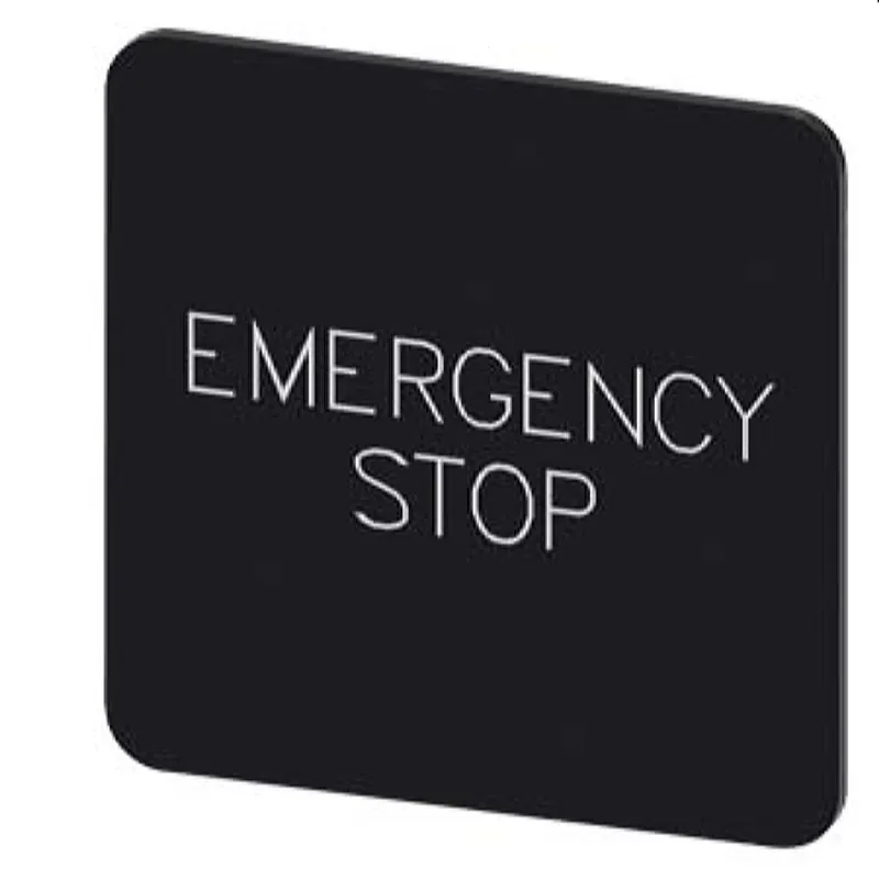 Siemens Bezeichnungsschild 27x27 Emergency Stop 3SU1900-0AE16-0DA0