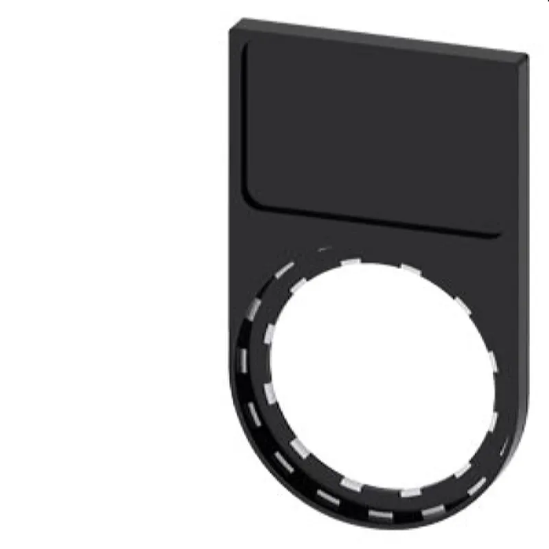 Siemens Schildträger flach abgerundet schwarz 17,5x 27mm 3SU1900-0AH10-0AA0