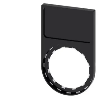 Siemens Schildträger flach abgerundet schwarz 17,5x 27mm 3SU1900-0AH10-0AA0