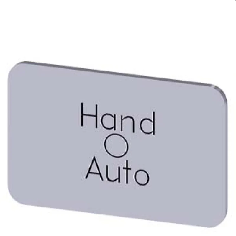 Siemens Bezeichnungsschild 17,5x27 Hand O Auto 3SU1900-0AD81-0DD0
