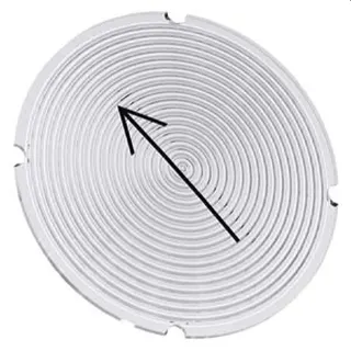 Siemens Einlegeschild rund milchig Symbol Pfeilrichtung 3SU1900-0AB71-0QS0