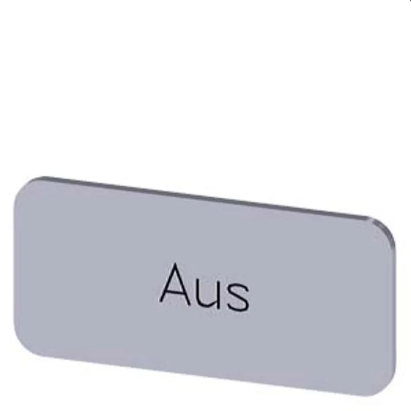 Siemens Bezeichnungsschild 12,5x27 Aus 3SU1900-0AC81-0AC0