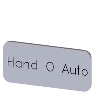 Siemens Bezeichnungsschild 12,5x27 Hand O Auto 3SU1900-0AC81-0DD0