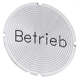 Siemens Einlegeschild rund milchig Symbol Betrieb 3SU1900-0AB71-0AP0