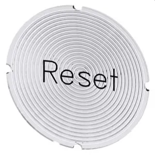 Siemens Einlegeschild rund milchig Symbol Reset 3SU1900-0AB71-0DU0