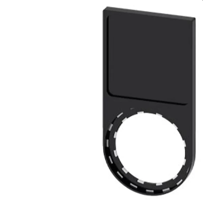 Siemens Schildträger flach unten abgerundet schwarz 27x 27mm 3SU1900-0AJ10-0AA0