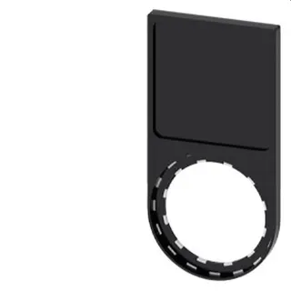 Siemens Schildträger flach unten abgerundet schwarz 27x 27mm 3SU1900-0AJ10-0AA0