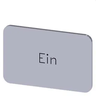 Siemens Bezeichnungsschild 17,5x27 Ein 3SU1900-0AD81-0AB0