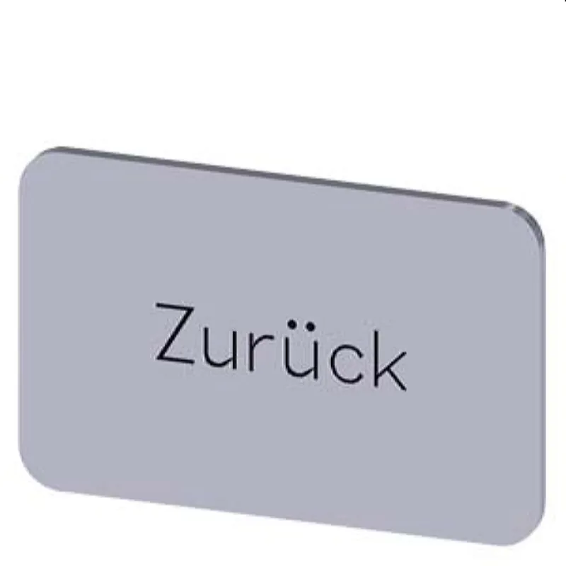 Siemens Bezeichnungsschild 17,5x27 Zurück 3SU1900-0AD81-0AG0