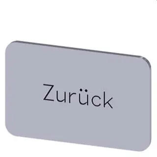 Siemens Bezeichnungsschild 17,5x27 Zurück 3SU1900-0AD81-0AG0