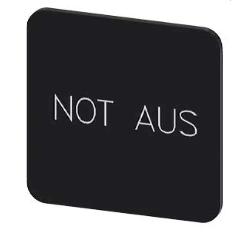 Siemens Bezeichnungsschild 22x22 Not-Halt 3SU1900-0AF16-0AS0