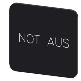Siemens Bezeichnungsschild 22x22 Not-Halt 3SU1900-0AF16-0AS0