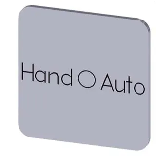 Siemens Bezeichnungsschild 22x22 Hand O Auto 3SU1900-0AF81-0DD0