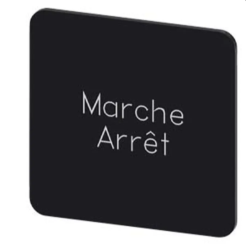 Siemens Bezeichnungsschild 27x27 Arret-Marche 3SU1900-0AE16-0GU0