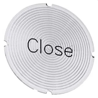 Siemens Einlegeschild rund milchig Symbol Close 3SU1900-0AB71-0DX0