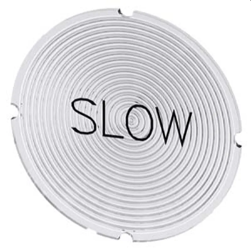 Siemens Einlegeschild rund milchig Symbol Slow 3SU1900-0AB71-0EF0