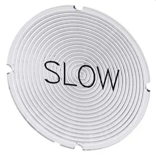 Siemens Einlegeschild rund milchig Symbol Slow 3SU1900-0AB71-0EF0