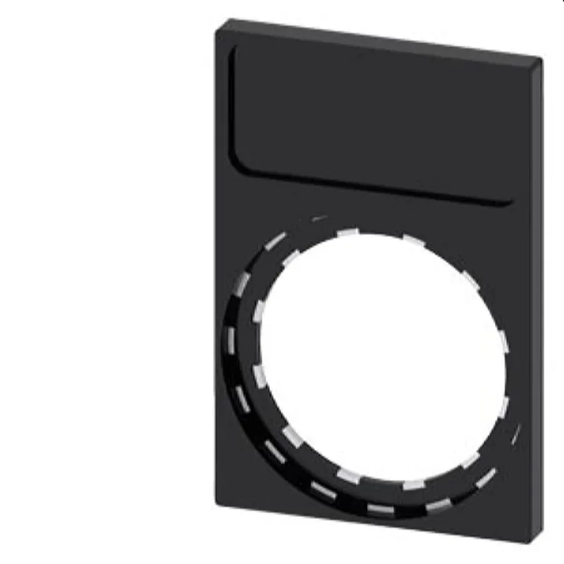 Siemens Schildträger Rahmen unten eckig schwarz 12,5x 27mm 3SU1900-0AN10-0AA0