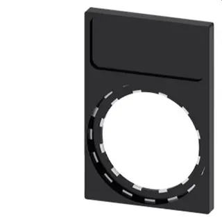 Siemens Schildträger Rahmen unten eckig schwarz 12,5x 27mm 3SU1900-0AN10-0AA0