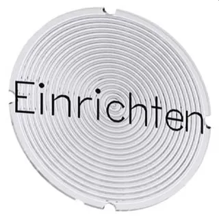 Siemens Einlegeschild rund milchig Symbol Einrichten 3SU1900-0AB71-0AR0