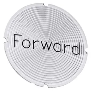 Siemens Einlegeschild rund milchig Symbol Forward 3SU1900-0AB71-0DN0