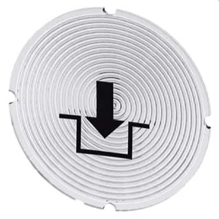 Siemens Einlegeschild rund milchig Symbol Verriegeln 3SU1900-0AB71-0RK0