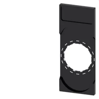 Siemens Schildträger Doppeltaster, flach schwarz 12,5x 27mm 3SU1900-0AK10-0AA0
