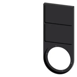 Siemens Schildträger flach schwarz 2 Schilder 17,5x27mm, 3SU1900-0BQ10-0AA0