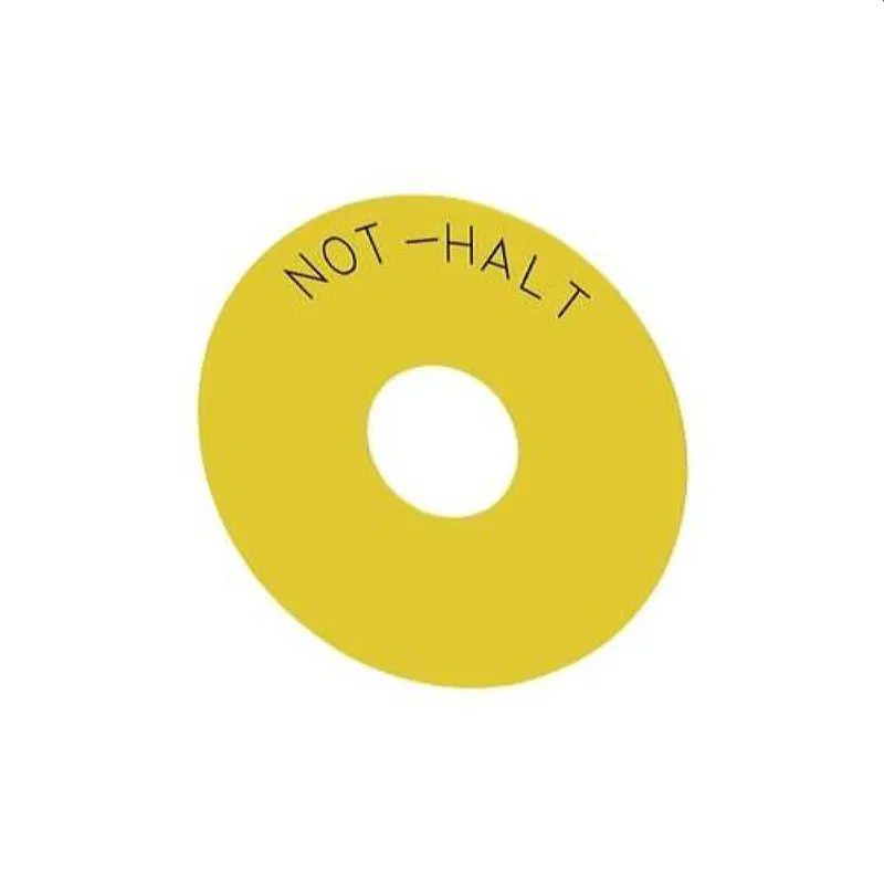 Siemens Unterlegschild rund fuer Not-Halt gelb 75mm 3SU1900-0BC31-0AT0