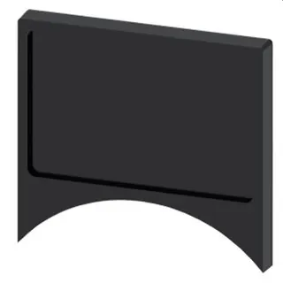 Siemens Schildträger flach abgerundet schwarz 17,5x27mm, 3SU1960-0AH10-0AA0