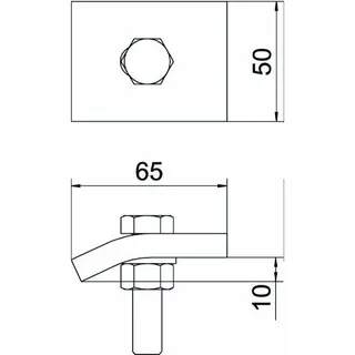 OBO Klemmwinkel KWS 10 FT 60x50 10mm Paar – Bild 2