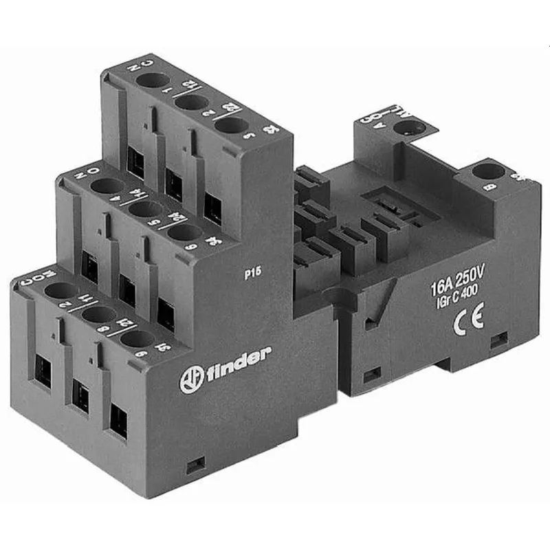 Finder Relaisfassung 92030 schwarz 10 STK