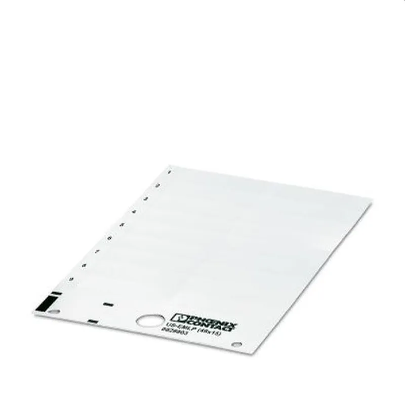 Phoenix Contact Kunststoffschild US-EMLP (49X15) weiss unbeschriftet
