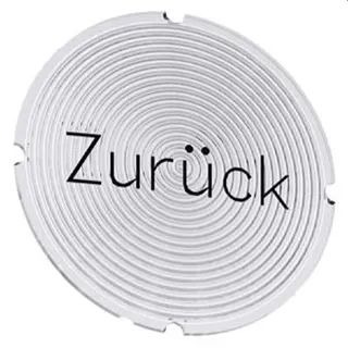 Siemens Einlegeschild rund milchig Symbol Zurück 3SU1900-0AB71-0AG0