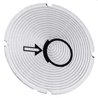 Siemens Einlegeschild rund milchig Symbol Bremsen 3SU1900-0AB71-0RH0
