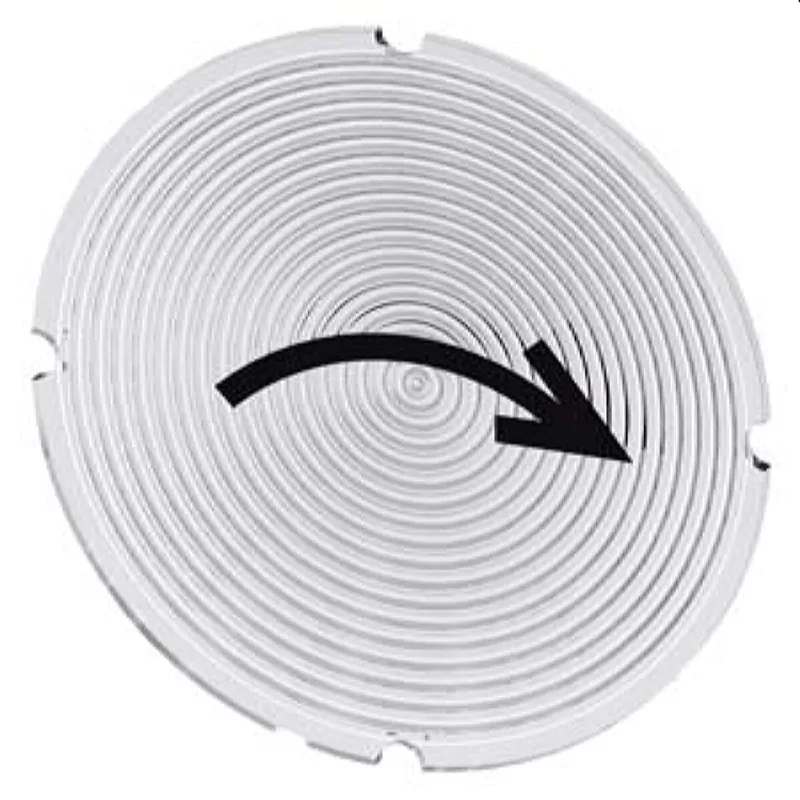 Siemens Einlegeschild rund milchig Symbol Drehbewegung rechts 3SU1900-0AB71-0QT0
