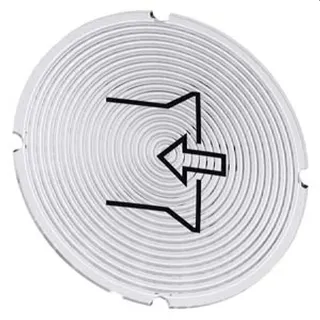 Siemens Einlegeschild rund milchig Symbol Saugen 3SU1900-0AB71-0RR0