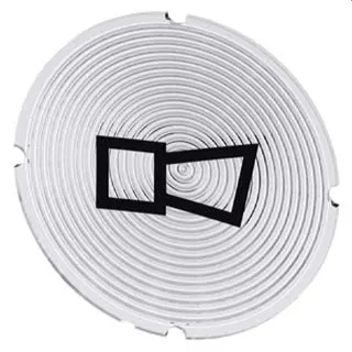 Siemens Einlegeschild rund milchig Symbol Hupe 3SU1900-0AB71-0RB0